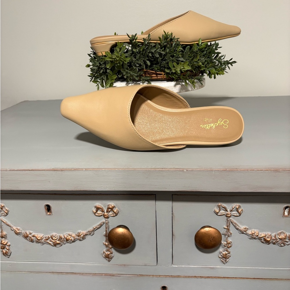 Seychelles Tan Slip-On Mules